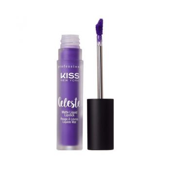 Ruj Lichid Mat Kiss Celeste Matte Liquid Lipstick Royal Purple