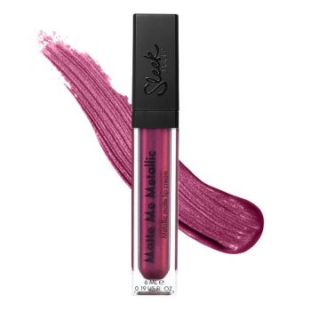 Ruj lichid metalic Sleek MakeUP Matte Me Metallic Platinised Plum