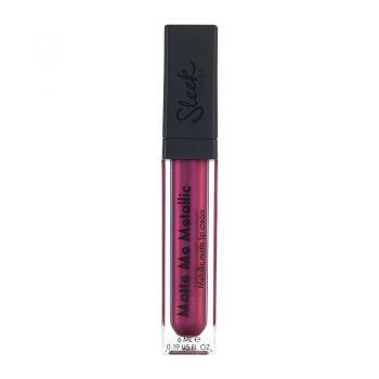 Ruj lichid metalic Sleek MakeUP Matte Me Metallic Platinised Plum