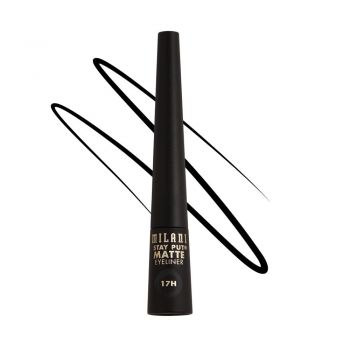 Contur ochi Milani Stay Put Matte Liquid Eyeliner Black Matte