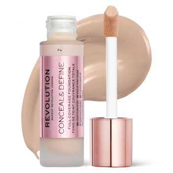 Fond de ten Makeup Revolution Conceal & Define Foundation F4