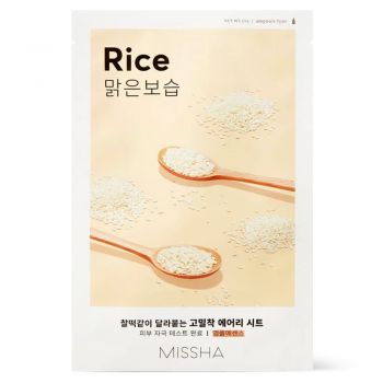 Masca pentru Luminozitate Missha Airy Fit Sheet Mask #Rice