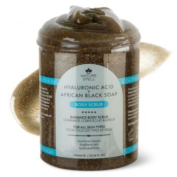 Exfoliant pentru Corp Nature Spell Hyaluronic & Black Soap Body S