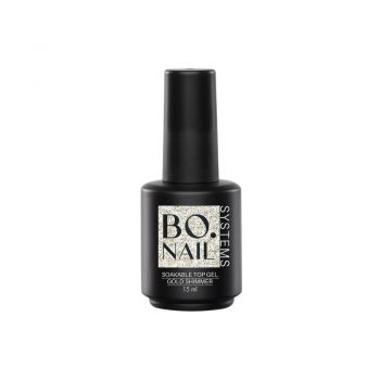 BO.NAIL Soakable Top Gel Gold Shimmer