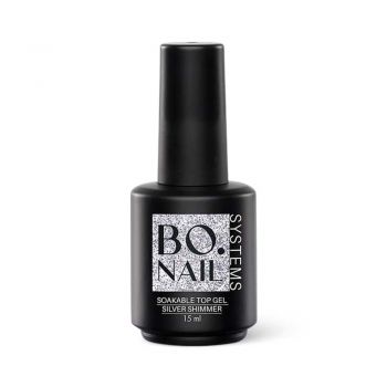 BO.NAIL Soakable Top Gel Silver Shimmer