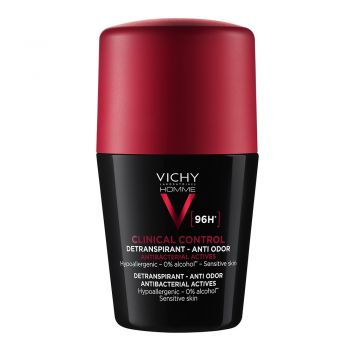 Deodorant roll-on antitranspirant Vichy Homme 96h Clinical Control, 50 ml (Gramaj: 50 ml)