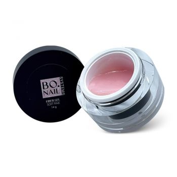 Gel UV pentru Constructie BO.NAIL Fiber Gel Soft Pink 14 g