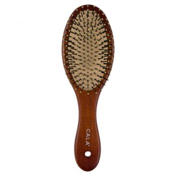 Perie cu Maner din Bambus Negru CALA Dark Bamboo Oval Hair Brush