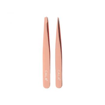 Set Pensete Cala Tweezer Duo Point & Slant - Rose Gold