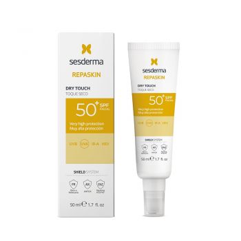 Crema pentru fata cu protectie solara SPF 50 Dry Touch Repaskin Sesderma, 50 ml