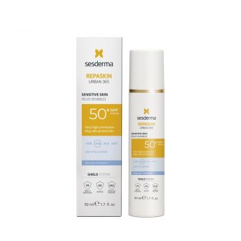 Crema pentru ten sensibil cu protectie solara SPF50 Urban 365 Repaskin Sesderma, 50 ml