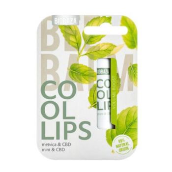 Balsam Natural de Buze cu Menta si CBD - Biobaza Cool Lips, 4.5 g de firma original