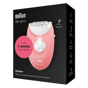 Epilator - Braun Silk-epil 3 3-176, roz/alb, 1 buc