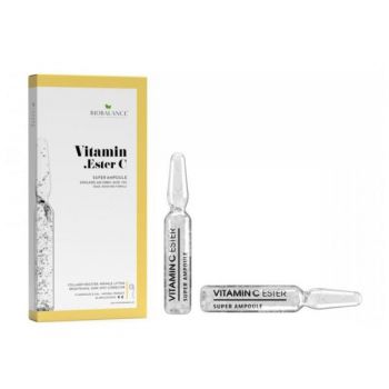 Fiole Concentrate cu Efect de Lifting si Luminozitate, cu Acid Ascorbic 15% - Bio Balance Vitamin Ester C, 10 fiole x 2 ml