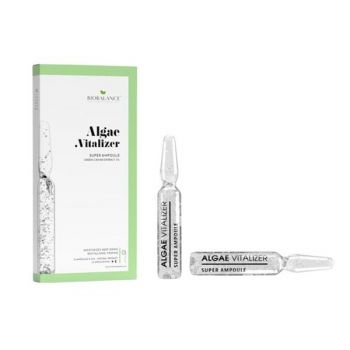 Fiole Concentrate pentru Hidratare Intensa si Fermitate, cu Extract de Caviar Verde 3% - Bio Balance Algae Vitalizer, 10 fiole x 2 ml