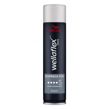 Fixativ cu Fixare Ultra Puternica - Wella Wellaflex Men Express Fix Ultra Strong Hold, 250 ml