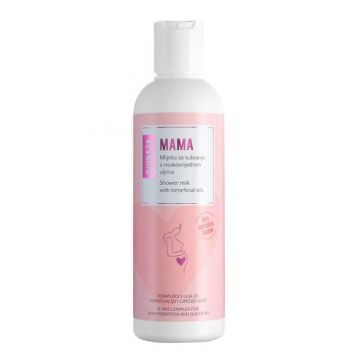 Gel de Dus Cremos Antivergeturi, pentru Sarcina - Biobaza Mama Shower Milk, 200 ml