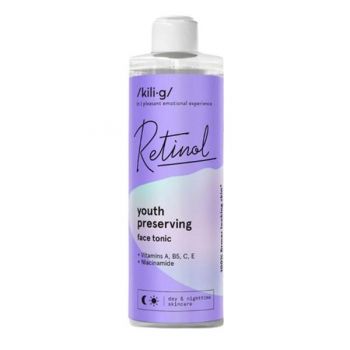 Lotiune Tonica cu Retinol, Acid Hialuronic si Niacinamide - Kilig Youth Preserving Face Tonic Retinol, 250 ml