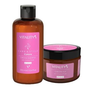 Pachet Vitalitys Sampon si Masca Care&Style Colore Chroma