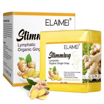 Sapun cu Ghimbir Organic pentru Slabit si Drenaj Limfatic, Efect Detoxifiant, Elaimei, 100 g