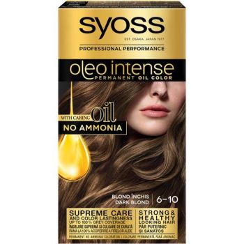 SHORT LIFE - Vopsea de Par Demi-permanenta - Syoss Professional Performance Oleo Intense Permanent Oil Color, nuanta 6-10 Blond Inchis