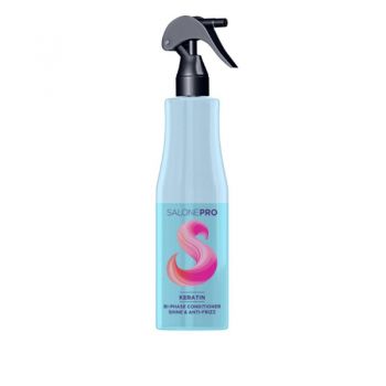 Spray balsam bifazic stralucire pentru par uscat si rebel Keratin Salone Pro Unic Professional, 400 ml