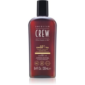 American Crew 3 in 1 Ginger + Tea șampon, balsam și gel de duș 3 în 1 pentru barbati