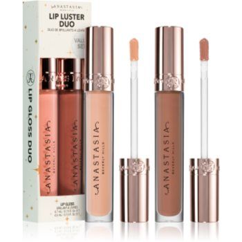 Anastasia Beverly Hills Lip Luster Duo set cu luciu de buze Guava & Deep Taupe culoare