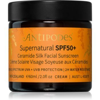 Antipodes Supernatural SPF50+ Ceramide Silk Facial Sunscreen crema protectoare pentru fata cu ceramide