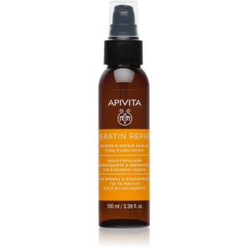 Apivita Keratin Repair Nourish Repair Hair Oil ulei pentru par pentru păr uscat și deteriorat