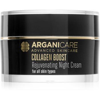 Arganicare Collagen Boost Rejuvenating Night Cream crema de noapte pentru netezire