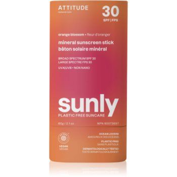 Attitude Sunly Orange Blossom Crema de soare cu minerale stick