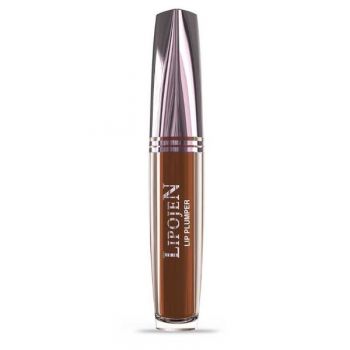 Ruj Lichid Volumizant Semi-Mat cu Colagen - Lipojen Lip Plumper, nuanta Nr.3 Hot Chocolate, 5 ml