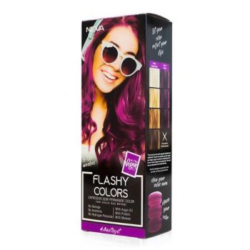 Vopsea Semi-Permanenta 100% Vegana - Neva Flashy Colors Amethist, nuanta Violet, 100 ml