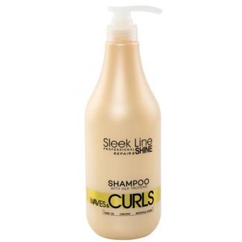 Sampon Waves & Curls Sleek Line - par ondulat, 1000 ml