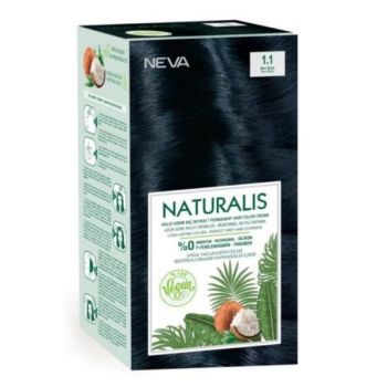 Vopsea de Par Vegana Fara Amoniac - Naturalis, Neva, nuanta 1.1 Negru Albastrui, 150 ml ieftina