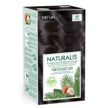 Vopsea de Par Vegana Fara Amoniac - Naturalis, Neva, nuanta 4.0 Saten Intens, 150 ml