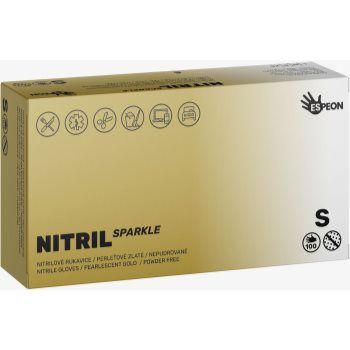 Espeon Nitril Sparkle Pearlescent Gold mănuși din nitril, fără pudră