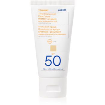 Korres Yoghurt cremă hidratantă nuanțatoare SPF 50