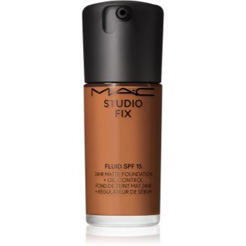 MAC Cosmetics Studio Fix Fluid SPF 15 24HR Matte Foundation + Oil Control machiaj cu efect matifiant SPF 15