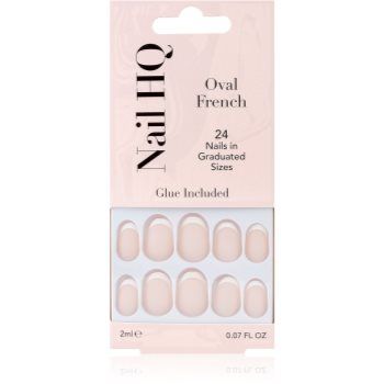 Nail HQ Oval French unghii artificiale