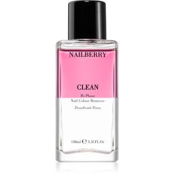 NAILBERRY Clean Bi-Phase Nail Colour Remover dizolvant pentru oja cu efect de întărire