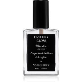 NAILBERRY Fast Dry Gloss Ultra Shine Top Coat uscare rapida pentru unghii