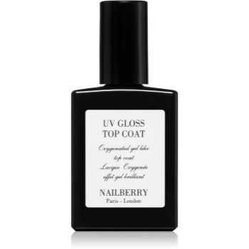 NAILBERRY UV Gloss Top Coat lac de unghii cu efect de gel fără utilizarea lămpii UV/LED