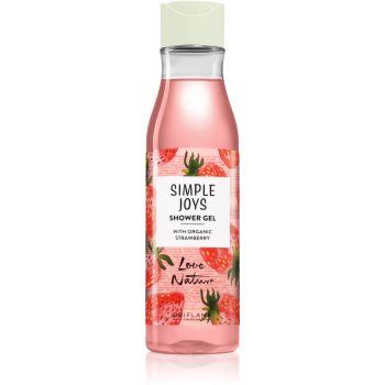 Oriflame Love Nature Simple Joys gel de dus revigorant cu aroma de capsuni