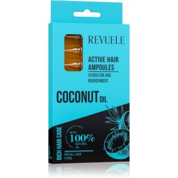 Revuele Coconut Oil Active Hair Ampoules ser de păr nutritie si hidratare