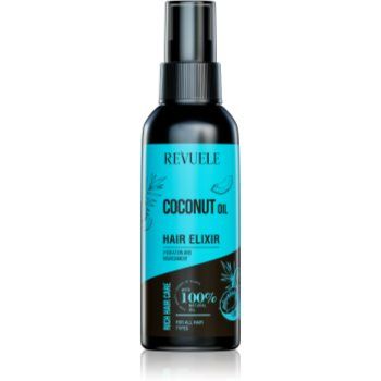Revuele Coconut Oil Hair Elixir elixir leave-in pentru modelarea termica a parului