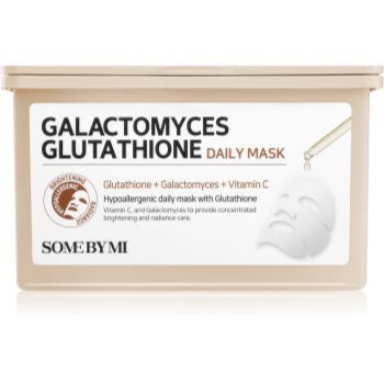 Some By Mi Galactomyces Glutathione Daily Mask Pack mască textilă iluminatoare big pack