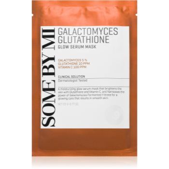 Some By Mi Galactomyces Glutathione Glow Serum Mask mască textilă iluminatoare pentru ten uscat și sensibil