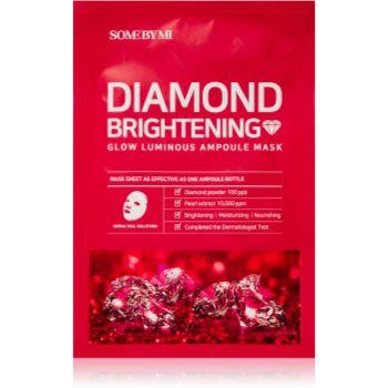 Some By Mi Glow Luminous Red Diamond Brightening mască textilă iluminatoare